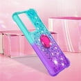thumbnail image 2 of Clear Case for Xiaomi Poco F5 Pro 5G with Kickstand for Girls Women, Liquid Glitter Sparkle Bling Cute Case Gradient Quicksand Cover for Xiaomi Poco F5 Pro 5G JB Bluish Violet, 2 of 14