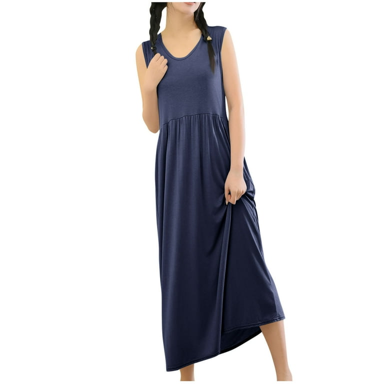 chinese dress ladies Linen Short Night Gown RIVER main image 0