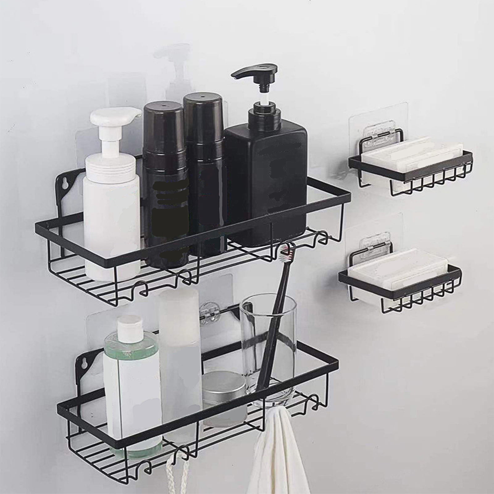  VIRILL 5 Pack Shower Caddy Stainless Steel Adhesive Shower Shelf  Large Storage Bathroom Organizer No Drilling Rustproof Wall Mounted Shower  Racks for Shower Kitchen : Home & Kitchen