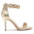 thumbnail image 3 of Lauren Lorraine Farla Rhinestones Open Toe Chain Ankle Strap Formal Prom Sandals (Gold, 8), 3 of 5