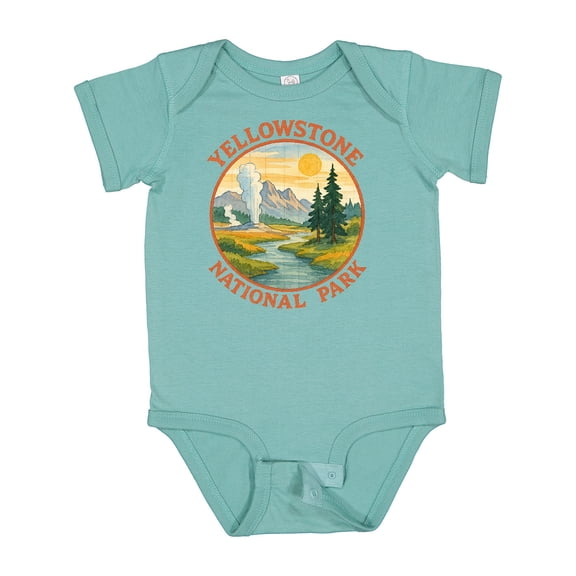 Inktastic Yellowstone National Park Vintage Design Boys or Girls Baby Bodysuit