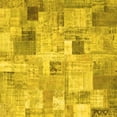 thumbnail image 1 of Ahgly Company Machine Washable Indoor Square Patchwork Yellow Transitional Area Rugs, 5' Square, 1 of 4