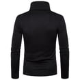 thumbnail image 3 of Gvmfive Men High Collar Turtle Neck Solid Long Sleeve Muscle Bottoming Shirt Tops, 3 of 4