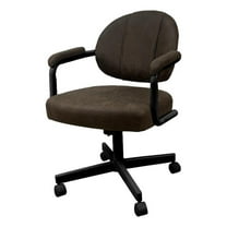 Swivel Metal Caster Dining Chair M-70 - Northwest Whiskey - Black