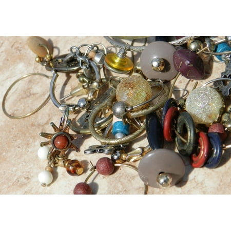 10 Gemstone - Canvas Print Fake Adornment Jewel Junk Jewelry Gem Necklace Stretched Canvas 10 x 14