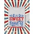 thumbnail image 3 of Sweet Land Of Liberty Banner Sweatshirt Women -Image by Shutterstock, Female Small, 3 of 4