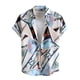 thumbnail image 1 of Camisas De CompresióN Para Hombre Hombres Primavera y verano Casual Solapa Estampado de un solo pecho Vacaciones en la playa Manga corta Camisa de vacaciones al libre (White, S), 1 of 7