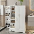 thumbnail image 6 of 47 Pantry Storage Cabinet, Freestanding Kitchen Pantry Cabinet with Drawer and Adjustable Shelves, White Kitchen Pantry Storage Cabinet, Buffet Cupboards Sideboard for Home Office Use, 6 of 13