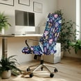thumbnail image 3 of Xoenoiee Abstract Boho Flowers Print Office Chair Covers, Stretch Computer Boss Chair Cover with Button High Back Chair Slipcover Anti-Dust Rotating Chair Cover for Home Office, Large, 3 of 6