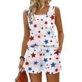 thumbnail image 2 of Summer Sets for Women American Flag Two Piece Lounge Short Sets Casual Patriotic Shirt Summer Set, 2 of 8
