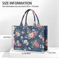 thumbnail image 3 of Large Capacity Tote Bag,Pioneer Flower Floral Print Pattern Handbag Fashion Luxury Tote Bag,15.7"x13"x 5.1" Inches,Laptop Compatible, 3 of 6