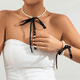 thumbnail image 1 of Collar retro de moda francesa, pulsera de perlas, collar de clavícula con lazo, joyería, 1 of 4