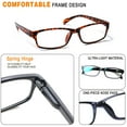 6 Pack Blue Light Blocking Reading Glasses with Spring Hinge for Women and Men Readers