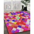 thumbnail image 2 of Ahgly Company Indoor Rectangle Patterned Violet Red Pink Abstract Area Rugs, 8' x 12', 2 of 6