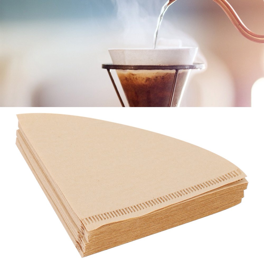 Tebru Filter Paper,40Pcs Cone Shaped Disposable Coffee Filter Paper