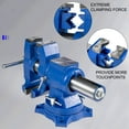 thumbnail image 4 of VEVOR 6" Heavy Duty Bench Vise , Double Swivel Rotating Vise Head/Body Rotates 360° ,Pipe Vise Bench Vices 30Kn Clamping Force, for Clamping Fixing Equipment Home or Industrial Use, 4 of 10