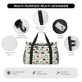 thumbnail image 4 of Fotbe Cute Dinosaurs Bolsa de Viaje con Estampado, Bolsa de Fin de Semana para Mujer con Compartimento para Zapatos, Bolsa de Gimnasio con Bolsillo Húmedo, 4 of 7