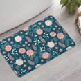 thumbnail image 2 of Pioneer Flower Floral Print Pattern Non Slip Microfiber Bathroom Rugs, Soft Rubber Backing Bath Mats for Bathroom Floor Tub and Shower,17"x27", 2 of 5