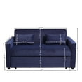 thumbnail image 2 of BIGWOO Futon Sofa Bed Pull-Out Bed for Living Room or Bedroom,3-in-1 Multi-Functional Sleeper Couch,Corduroy (Blue), 2 of 8