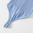 thumbnail image 6 of Gmluru Womens' Seamless Shapewear Sexy Tight Fitting Casual Solid Yoga Jumpsuit Shorts Corset Light Blue Bodysuit S-3XL, 6 of 6