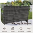 thumbnail image 4 of Costway 8 PCS Patio Furniture Set with Washable Cushions and Tempered Glass Coffee Table, 4 of 8