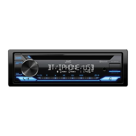 JVC KD-SR87BT Single DIN Car Stereo CD Player, with High Power Amplifier, AM/FM Radio