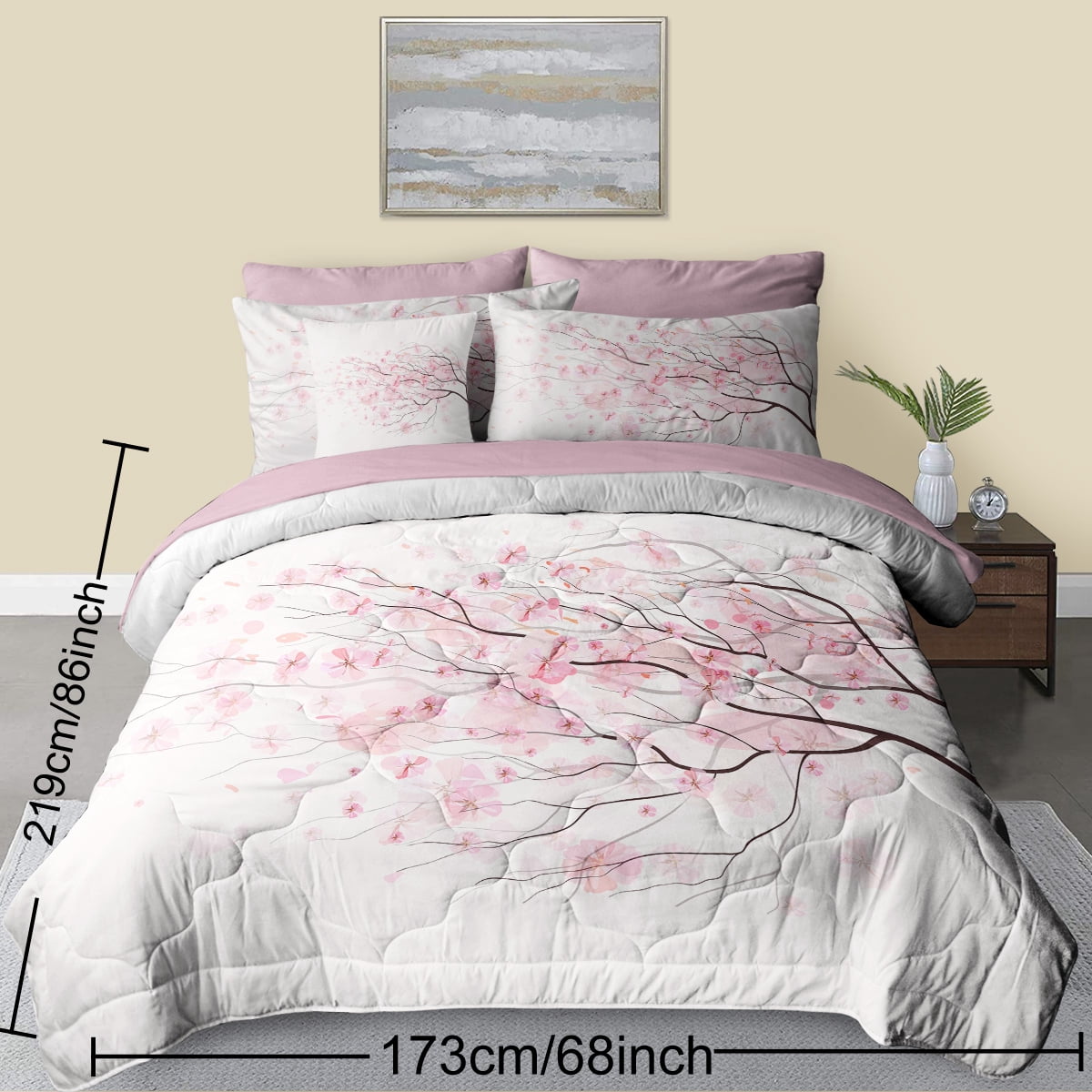 8Pcs Comforter Set, In A Bag Bedding With Comforter Sheet Sham