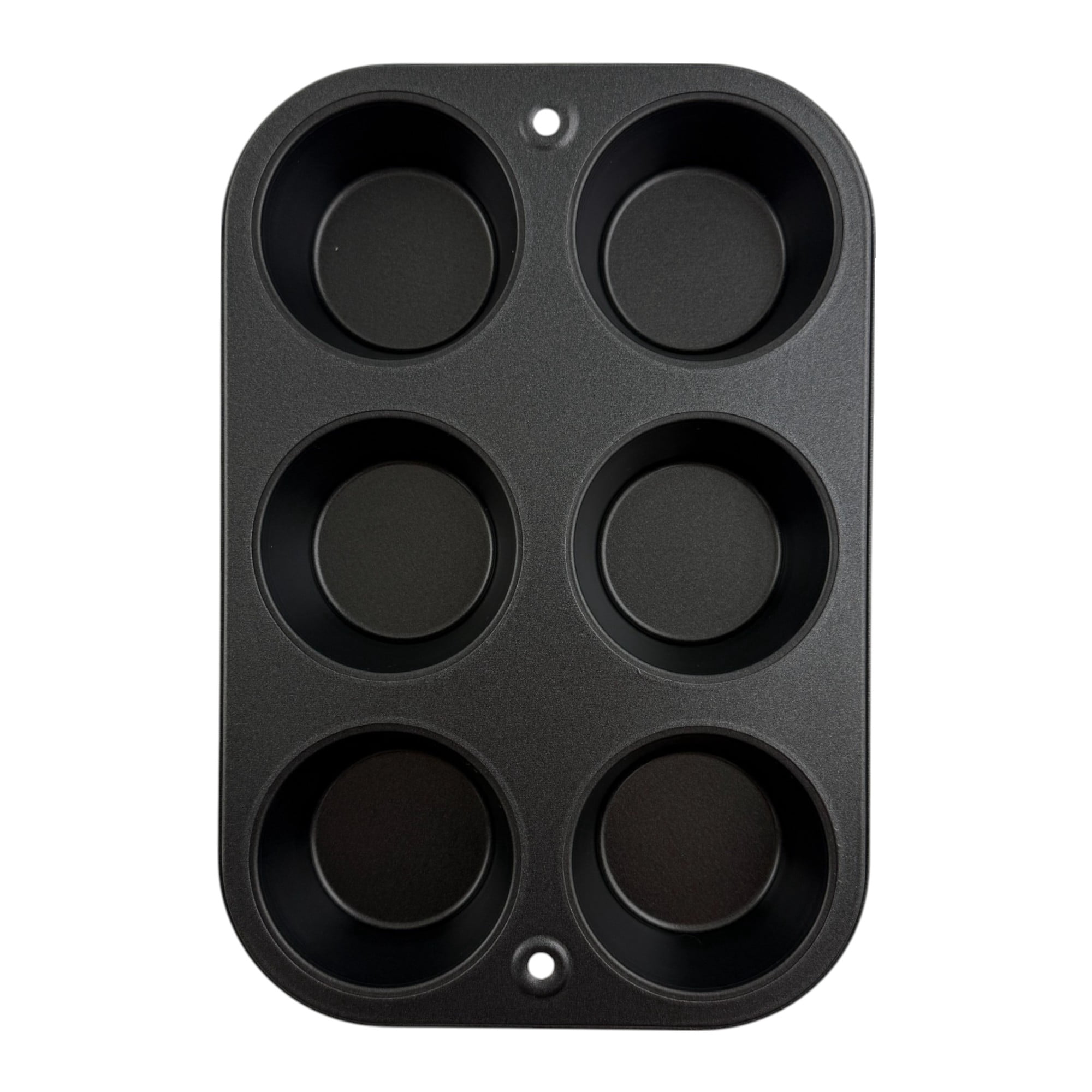 (4 pack) Mainstays 6-Cup Nonstick Steel Muffin Pan, 2.9" Cup, Gray, 1 Count
