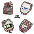 thumbnail image 5 of FORMRS Mini Backpack Purse for Women Quilted Travel Daypack Casual Shoulder Bag, Colorful Block Pattern, 5 of 7