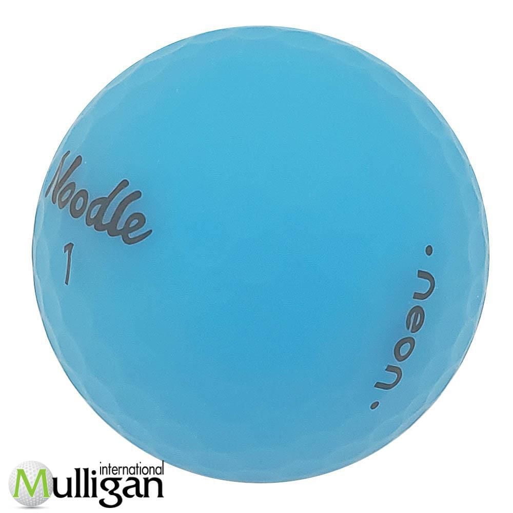 Mulligan - 36 Noodle Neon Matte Blue 5A Recycled Used Golf Balls, Blue