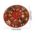 thumbnail image 6 of CHJK Christmas Round Tablecloth, 60 Inch Festive Xmas Dog Table Cover, Decorative Round Table Cloth for Holiday Dining Party Home Decoration, 6 of 6