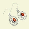 thumbnail image 6 of Hessonite Garnet Checker Briolette 925 Sterling Silver Earrings Jewelry E-1251 AGE1010_B, 6 of 6