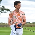 thumbnail image 3 of Fotbe Painting Peach Camiseta Polo de Golf para Hombre con Estampado – Camisa Deportiva Transpirable con Cuello Abotonado-Medium, 3 of 6