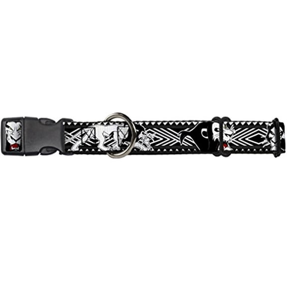 buckle-down lion king scar poses white black disney martingale plastic clip collar