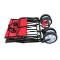 thumbnail image 4 of Collapsible Folding Wagon, Folding Wagon Garden Shopping Beach Cart, Utility Grocery Wagon for Camping Shopping Sports, C, 4 of 9