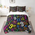 thumbnail image 2 of Ensemble de Literie Math 7 Pcs, Ensembles de Literie Formule Mathématique Science Éducative Fournitures Scolaires Ensemble de Draps Format Double avec Couette, 1 Drap Plat, 1 Drap-Housse, 2 Taies d'Oreiller, 2 Housses de Coussin Décoratif, 2 of 5