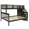 thumbnail image 6 of imerelez Stairway Twin-Over-Full Bunk Bed with Storage and Guard Rail for Bedroom, Espresso color, 6 of 9