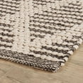 thumbnail image 5 of Textured Diamond Black/Ivory Handwoven Cotton Rug, 8' x 10', 5 of 6