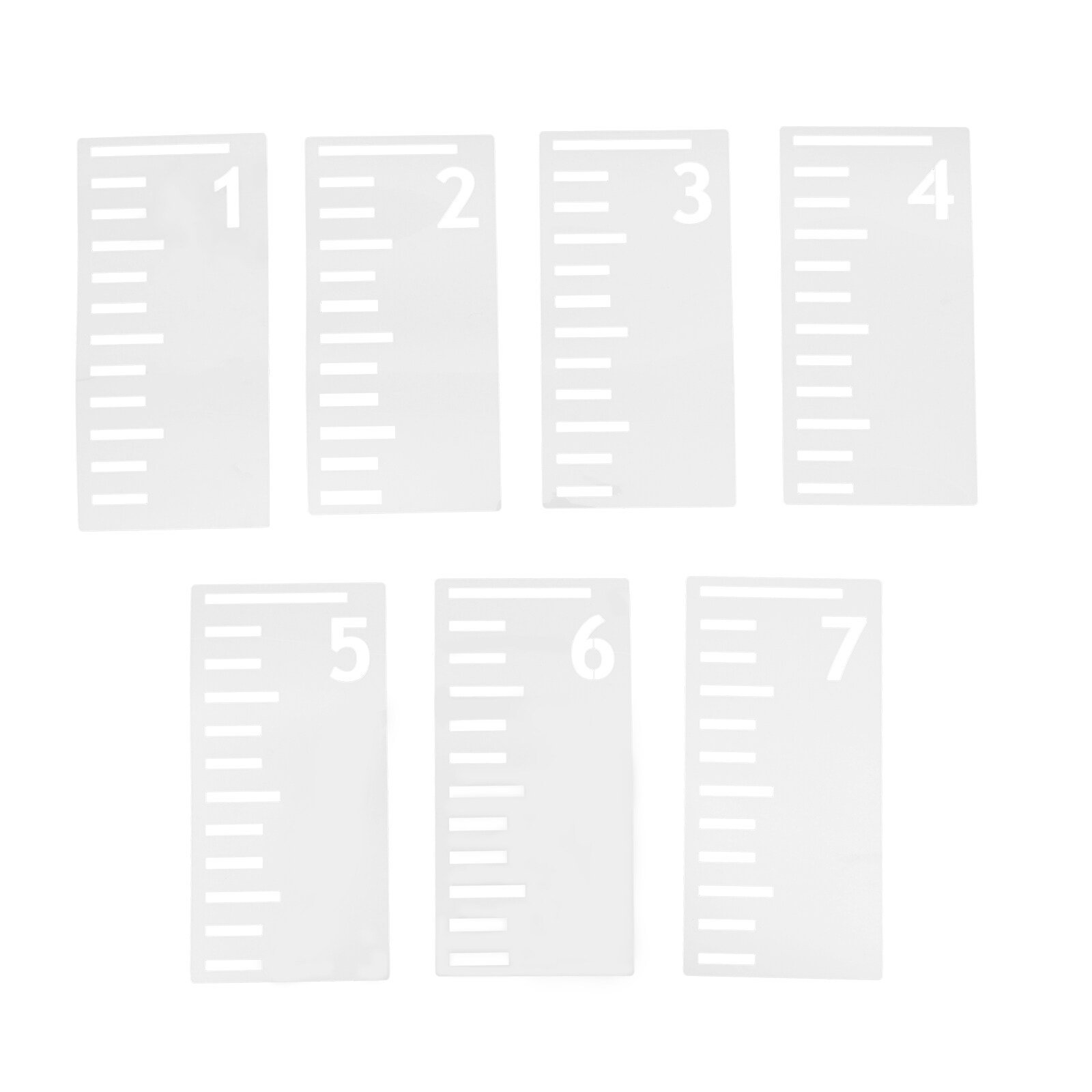 Growth chart stencil 7pcs 7 Feet Growth Chart Stencil Kids Height