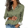thumbnail image 4 of Veste en Jean Imprimée pour Femmes, Cardigan Décontracté à Manches Longues et Coupe Ample avec Boutons devant et Col à Revers, 4 of 5