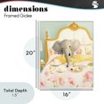 thumbnail image 4 of Stupell Industries Eclectic Breakfast in Bed Elephant White Framed Giclee Art, 16 x 20, by Leah Straatsma, 4 of 8