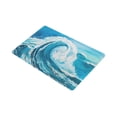 thumbnail image 2 of MKHERT Watercolor Blue Sea Water Wave Doormat Rug Home Decor Floor Mat Bath Mat 30x18 inch, 2 of 3