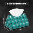 thumbnail image 6 of Goofa Funny Chicken Pattern Triangle Square Tissue Box Cover, Modern PVC Leathe Facial Paper Holder,Decorative Holder/Organizer for Bathroom Vanity Countertop, 6 of 9