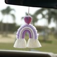 thumbnail image 2 of 4 piezas Macrame Rainbow Car Charm con cuentas de madera para la decoración de la pared del hogar (Color 4), 2 of 5