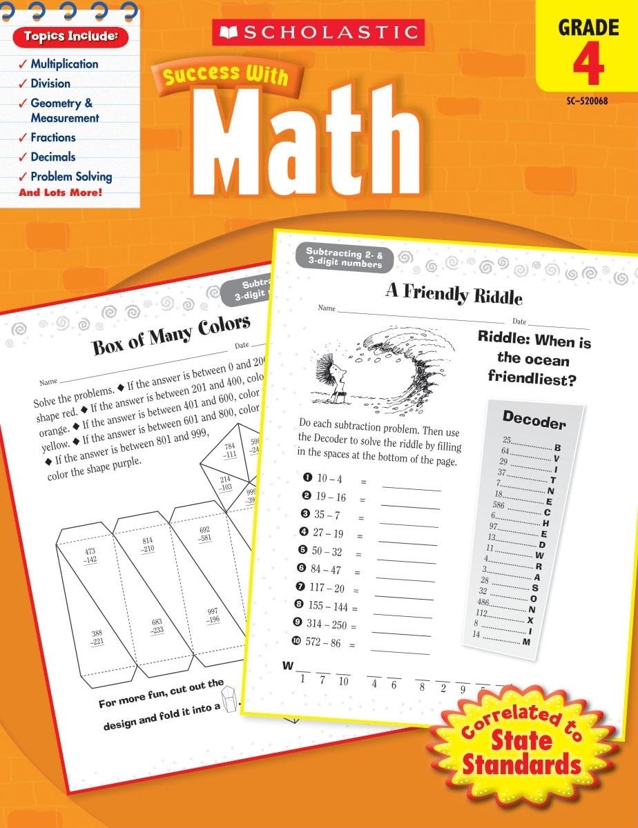 Scholastic Success with Workbooks: Math: Math, Grade 4 (Paperback