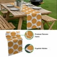 thumbnail image 5 of Orange Dahlia Table Runner - 70 Inch Long, Kitchen Dining Table Runner Dresser Scarves, Farmhouse Abstract Gray Floral Flowers Farmhouse Decor for Coffee Tables Wedding Party Banquet, 5 of 8