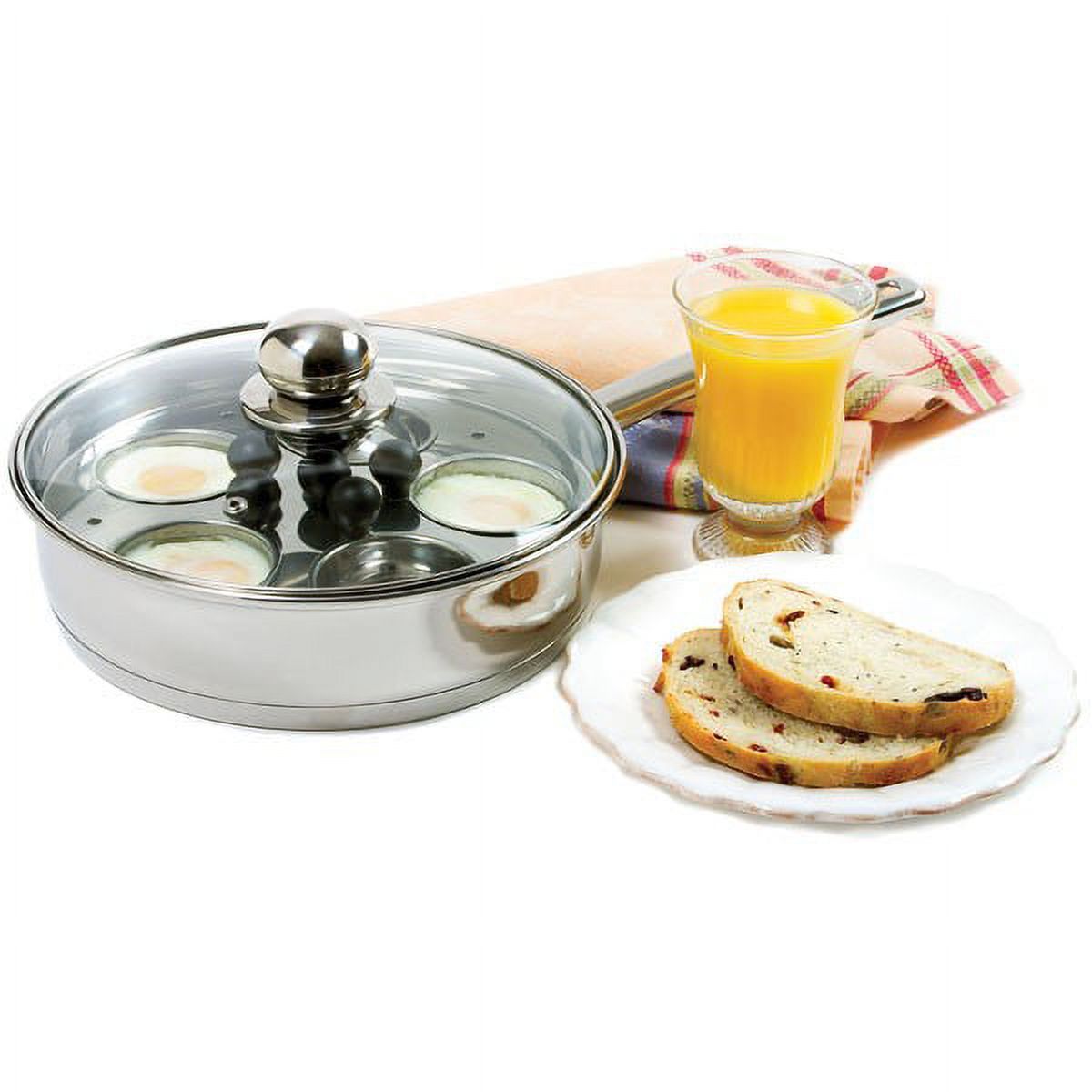 Norpro Stainless Steel Egg Poacher/Skillet Set - Silver