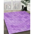 thumbnail image 3 of Ahgly Company Machine Washable Indoor Square Transitional Violet Purple Area Rugs, 3' Square, 3 of 7