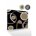 thumbnail image 2 of Black Brown Wall Art for Living Room,Canvas Picture Wall Decor for Bathroom Bedroom,White Circle Modern Minimalist Geometric Painting Artwork for Office Kitchen Hallway Dining Room Home Decor 12"x16", 2 of 8