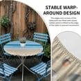 thumbnail image 4 of Summer Beach Round Fitted Tablecloth with Elastic Edge, Waterproof Table Cloth Table Cover for 36"-44" Tables, Coastal Ocean Waves Starfish Shell Tablecloths for Dining Picnic Indoor Outdoor, 4 of 9